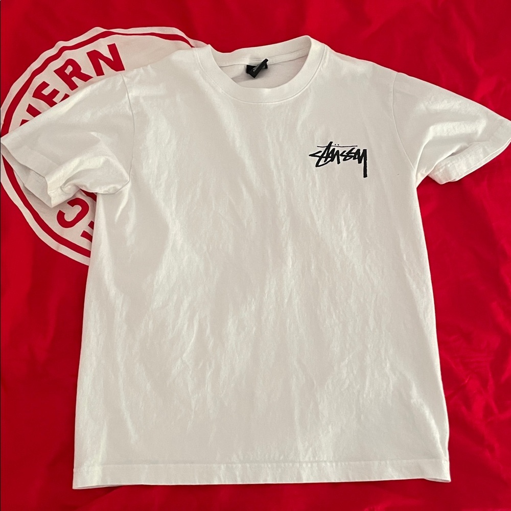Stussy Fuzzy Dice Tee White